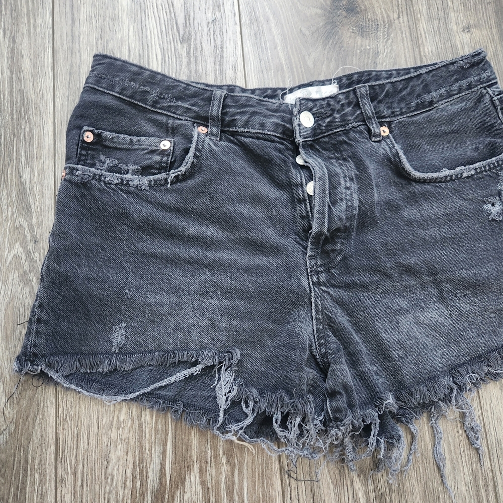 Free People Good Times Shorts Washed  Black - Picture 6 of 10